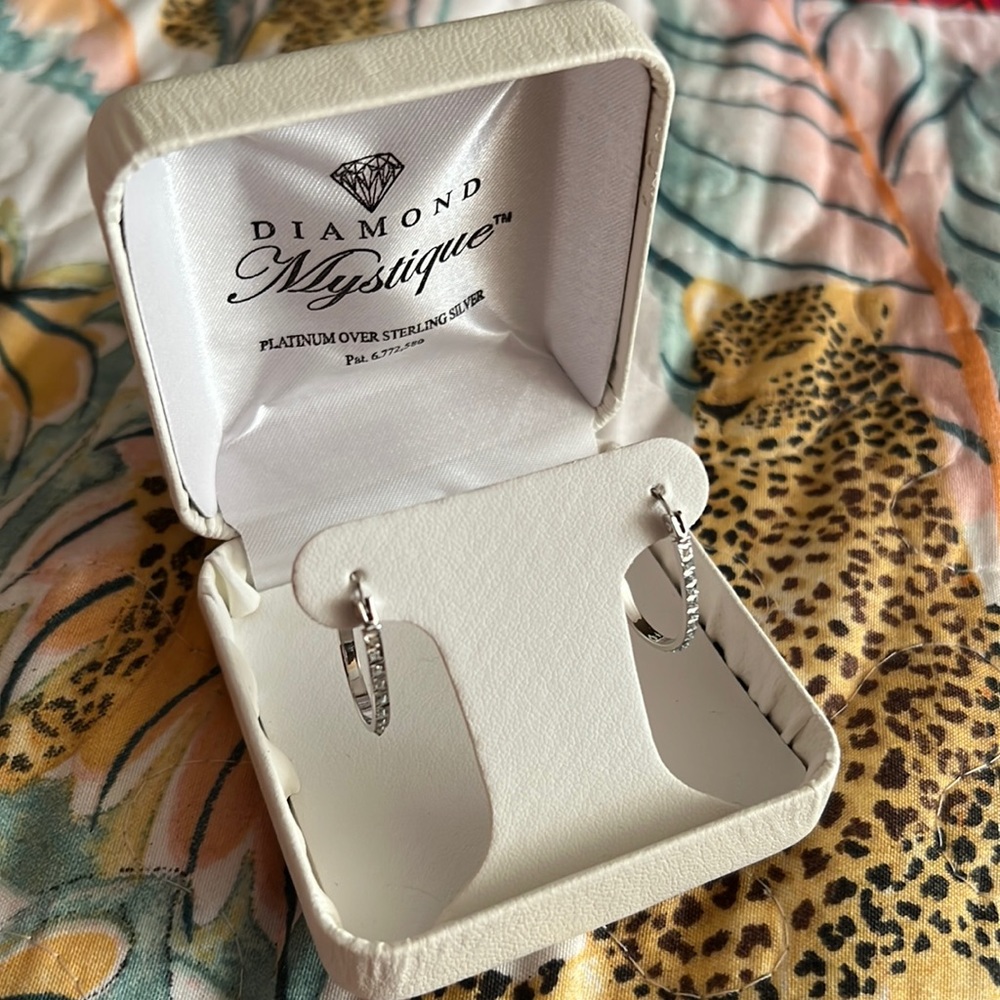 Platinum Hoop Earrings